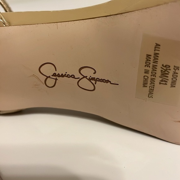 Jessica Simpson Adonia Two-Piece Platform Dress Sandals Beige Size 9.5 - Picture 5 of 6